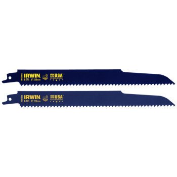 Irwin 2018873 Reciprocating Saw Blade, 0.865 in W, 9 in L, 6 TPI, HSS Cutting Edge