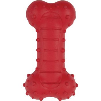 DOGZILLA 52038 Dog Toy, L, Treat Bone, Rubber, Red