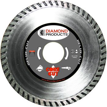 Diamond Products 21134 Circular Blade, 4-1/2 in Dia, 7/8 in Arbor, Diamond Cutting Edge