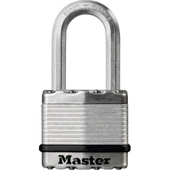 Master Lock Magnum Series M1XKADLF Padlock, Keyed Alike Key, 5/16 in Dia Shackle, 1-1/2 in H Shackle, Zinc