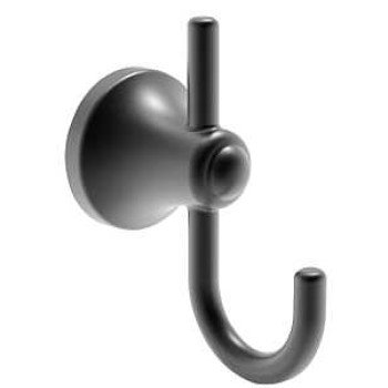 Moen Laia BH5303BL Robe Hook, 2-Hook, Zinc, Matte, Wall Mounting