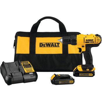 DEWALT DCD771C2 Drill/Driver Kit, Battery Included, 20 V, 1/2 in Chuck, Keyless Chuck