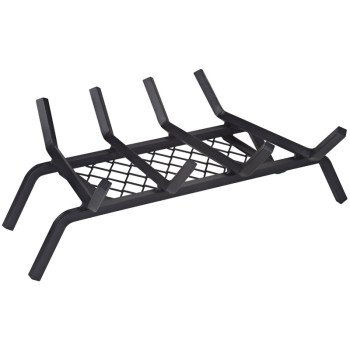 Simple Spaces LTFG-W18 18'' Fireplace Grate, 4-Bar, Steel/Wrought Iron