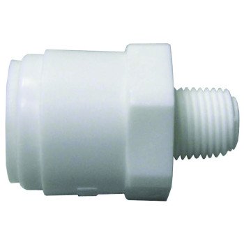 Watts PL-3004 Pipe Adapter, 1/4 x 1/8 in, Compression x MPT, Plastic, 150 psi Pressure