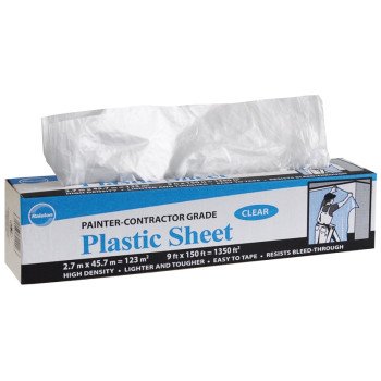 Inteplast Group Cover-Its 304-00 Drop Sheet, 150 ft L, 9 ft W, Polyethylene, Clear