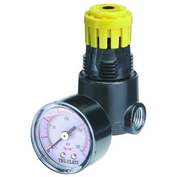 Tru-Flate 24-444 Air Line Regulator, Polycarbonate, 2.9 in H