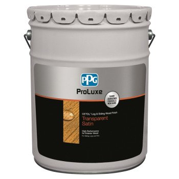 PPG Proluxe Cetol SIK42005/05 Log and Siding Wood Finish, Satin, Natural Oak, Liquid, 5 gal, Pail