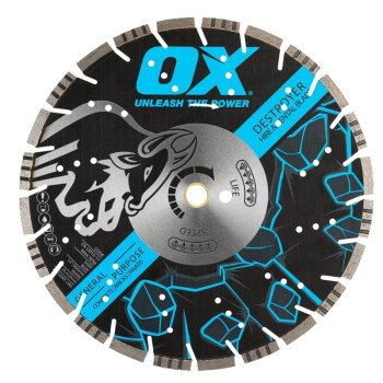 OX ULTIMATE OXTREME UDH10 OX-UDH10-14 Multi-Cut Blade, 14 in Dia, 1 to 20 mm Arbor, Steel Cutting Edge