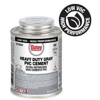 Oatey 31094V Heavy-Duty Medium Set Cement, 8 oz Can, Liquid, Gray