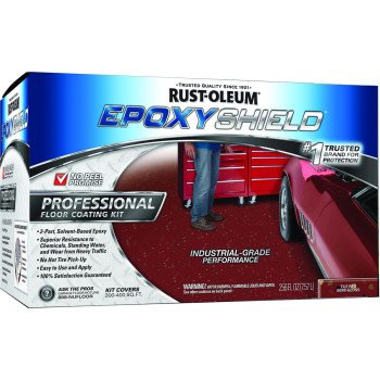 Rust-Oleum 238468 Floor Coating Kit, Semi-Gloss, Tile Red, Liquid