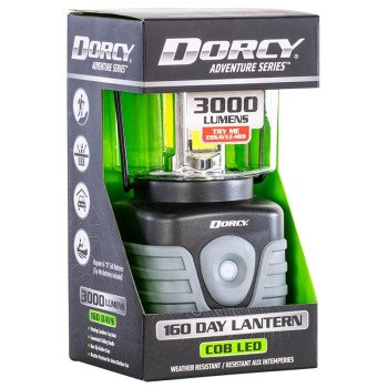 Dorcy Adventure Max Series 41-3120 Lantern, D-Cell Battery, Black/Gray