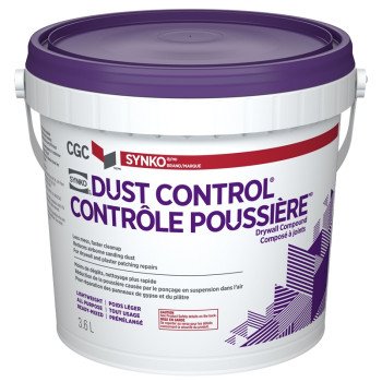 Sheetrock Dust Control 330361 Drywall Compound, Paste, Off White, 3.6 L