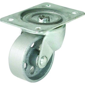 Shepherd Hardware 9780 Swivel Caster, 3 in Dia Wheel, 1-1/4 in W Wheel, Cast Iron Wheel, 250 lb