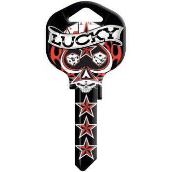 Hy-Ko 15005KW1-LUCK Key Blank, Painted, For: Kwikset KW1, Titan KW10 Keyways