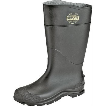 Servus 18822-13 Non-Insulated Knee Boots, 13, Black, PVC Upper, Insulated: No