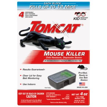 Tomcat 0371610 Disposable Mouse Bait Station, 1 oz Bait, Emerald Green