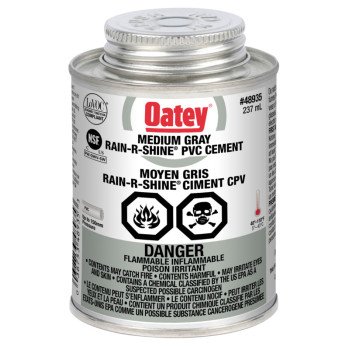 Oatey Rain-R-Shine 31581 Solvent Cement, Gray, 236 mL Can