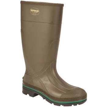 Servus Northener Series 75120-9 Non-Insulated Work Boots, 9, Brown/Green/Olive, PVC Upper, Insulated: No