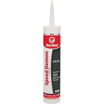 Red Devil SPEED DEMON 0736 General-Purpose Acrylic Caulk, White, 40 to 90 deg F, 10.1 fl-oz Cartridge