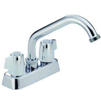 Delta Classic Series 2131LF Laundry Faucet, 2-Faucet Handle, Brass, Chrome Plated, Deck, Swivel Spout