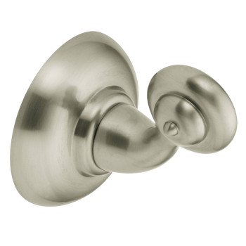 Moen Avery Series DN3103BN Robe Hook, Zinc, Brushed Nickel, Wall Mounting