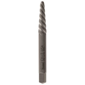 Irwin POWER-GRIP 53403 Screw Extractor, EX-3 Extractor, 7/32 to 9/32 in, 6 to 8 mm, #12 Bolt/Screw, Spiral Flute, Steel