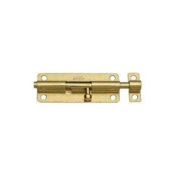 National Hardware N151-761 Barrel Bolt, 0.32 in Dia Bolt Head, 5 in L Bolt, Steel, Brass