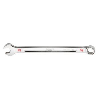 Milwaukee 45-96-9412 Combination Wrench, SAE, 3/8 in Head, 6.22 in L, 12-Point, Steel, Chrome, Ergonomic, I-Beam Handle