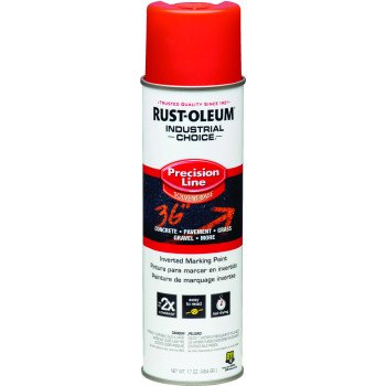 Rust-Oleum 1662838 Inverted Marking Spray Paint, Gloss, Fluorescent Red, 17 oz, Can