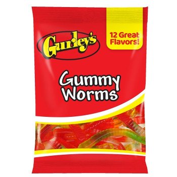 Gurley's 743788 Candy, Gummy, Gummy Worms Flavor, 5.75 oz