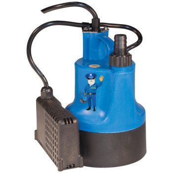 Burcam 300506SB Submersible Utility Pump, 115 V, 1/6 hp, 15 ft Max Head, 740 gph, Thermoplastic