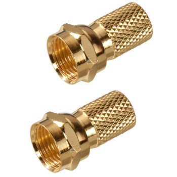 Zenith VA1002RG6TW Twist On Connector, F Connector, Gold