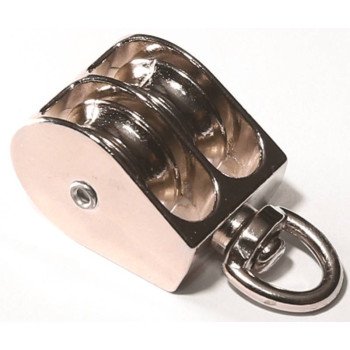 BARON 0178ZD-1-1/2 Rope Pulley, 5/16 in Rope, 1-1/2 in Sheave, Cadmium