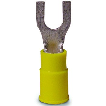 Gardner Bender 10-116 Spade Terminal, 600 V, 12 to 10 AWG Wire, #8 to 10 Stud, Vinyl Insulation, Yellow