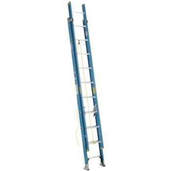 Werner D6020-2 Extension Ladder, 19 ft H Reach, 250 lb, Fiberglass