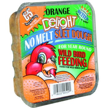 C&S No Melt Suet Dough Delights CS12529 Bird Suet, Orange Flavor, 11.75 oz