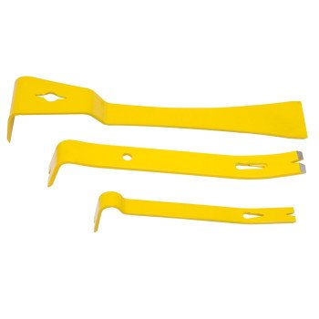 STANLEY STHT55135 Pry Bar Set, 3-Piece, HCS, Yellow, Powder-Coated