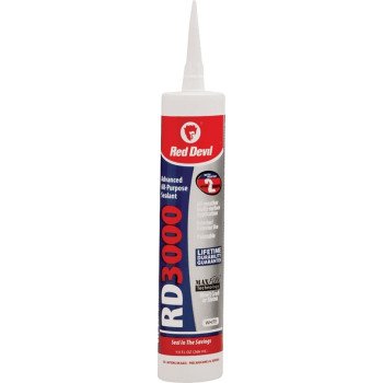 Red Devil 0986 Advanced Sealant, White, 1 day Curing, 20 to 120 deg F, 9 oz Cartridge