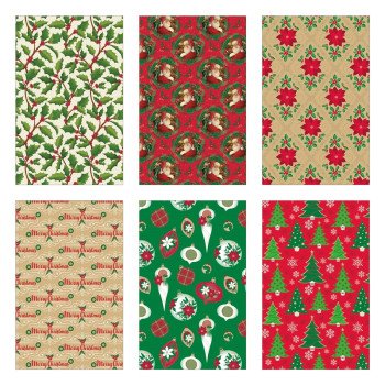 Hometown Holidays 68301 Gift Wrap Assortment, Paper