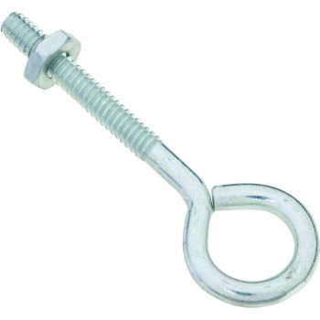 National Hardware N221-077 Eye Bolt, #10-24 Thread, 1-1/4 in L Thread, 1/2 in ID Dia Eye, 1.69 in L Shank, Steel, Zinc