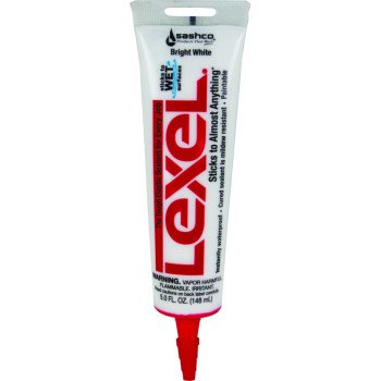 Sashco 13033 Elastic Sealant, White, 7 days Curing, 0 to 120 deg F, 5 oz, Squeeze Tube