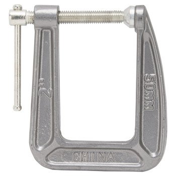 Vulcan 38-123 C-Clamp, 2 in Max Opening Size, 3-1/5 in D Throat, Steel Body, Gray Body