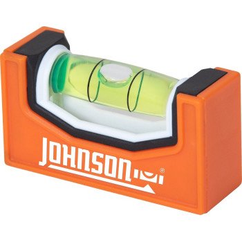 Johnson 1721P Pocket Level, 1-Vial, Magnetic, Plastic, Orange