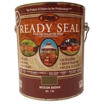 Ready Seal 135 Exterior Wood Stain, Flat, Mission Brown, Liquid, 1 gal