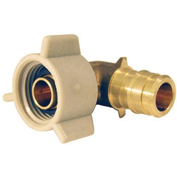 Apollo ExpansionPEX Series EPXFE12S Swivel Pipe Elbow, 1/2 in, Barb x FNPT, 90 deg Angle, Brass, 200 psi Pressure