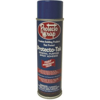 Protecto Wrap Protecto-Tak 9BF24/85100 Spray Adhesive, Mild Solvent, White, 13 oz Aerosol Can