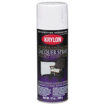 Krylon K07031777 Spray Paint, Gloss, White, 12 oz