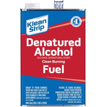 Klean Strip GSL26 Denatured Alcohol Fuel, Liquid, Alcohol, Water White, 1 gal, Can