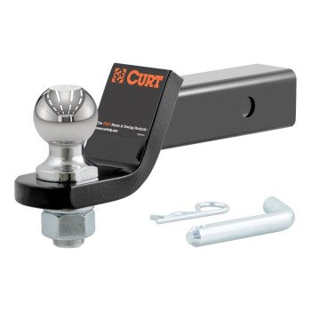 Curt 45836 Ball Mount, 2 in Dia Hitch Ball, Powder-Coated