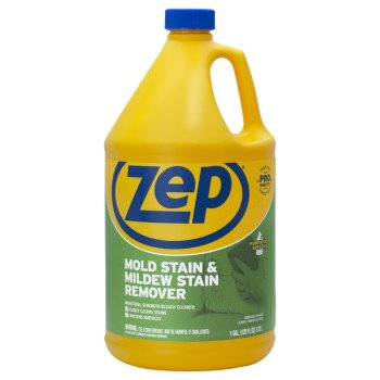 Zep ZUMILDEW128 Stain Remover, 1 gal, Liquid, Slight Chlorine, Clear